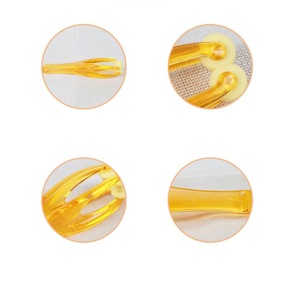 2Pcs Foot & Finger Roller Massager, Amber‑Colored Plastic Acupoint Massage Tool, Boost Blood Circulation, Relieve Finger Pain and Stress for Hands and Feet