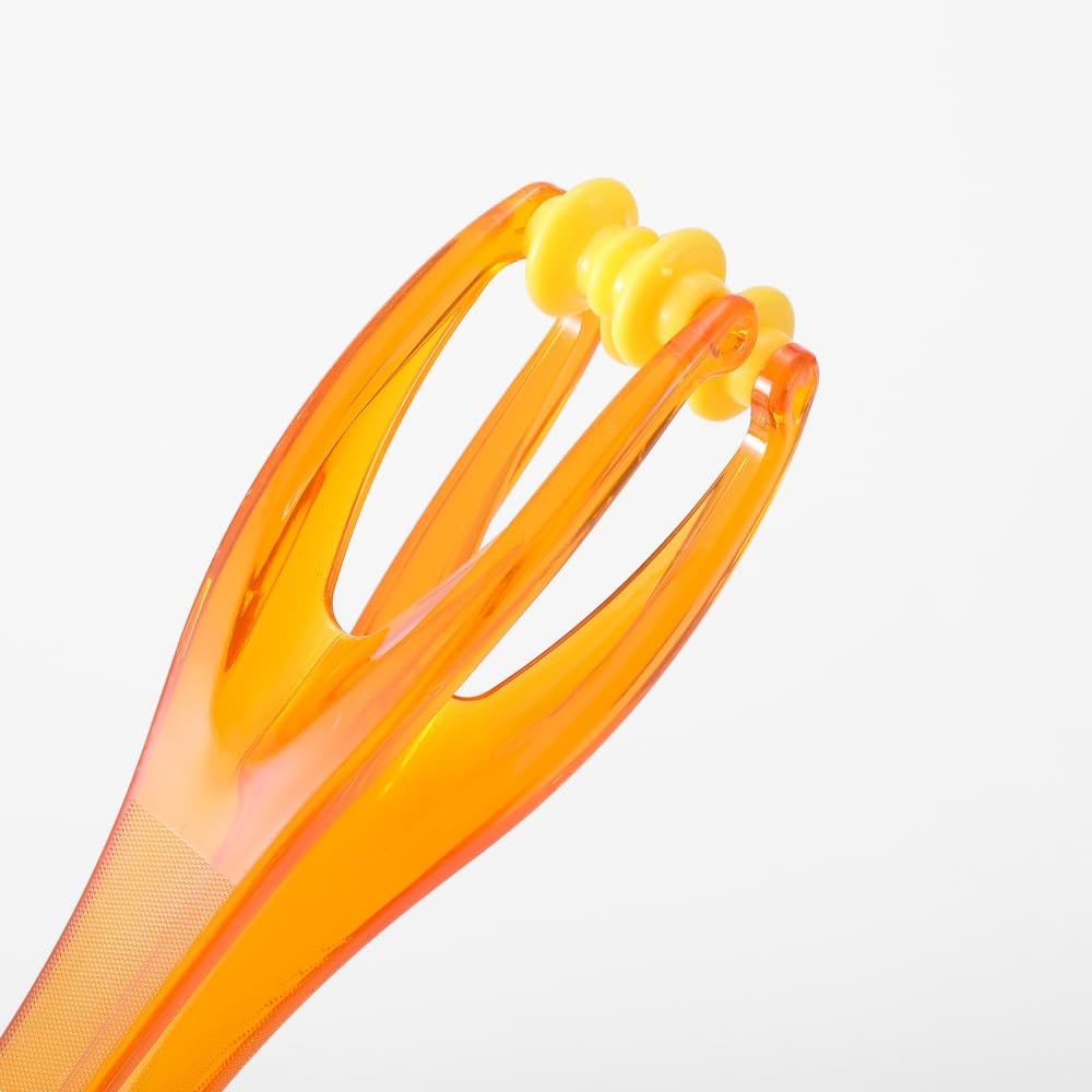 3Pcs Foot & Finger Roller Massager, Amber‑Colored Plastic Acupoint Massage Tool, Boost Blood Circulation, Relieve Finger Pain and Stress for Hands and Feet