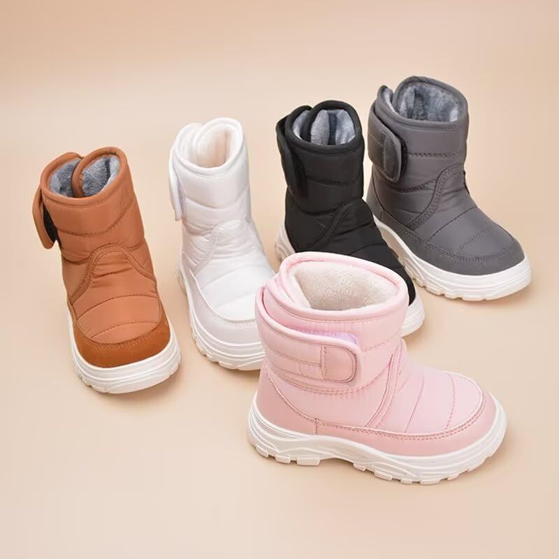 Toddler Boy Girl Anti Slip Warm Winter Boots pink AU8 Size for Outdoor Walking Snow Sport Trekking