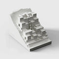 Rokko Housing Concrete Architectural Model - Minimalist Desk Decor & Collectible Sculpture for Architects and Design Lovers（White）