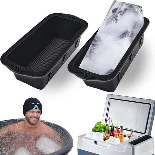 4 Pack Extra Large Ice Block Mold Grey