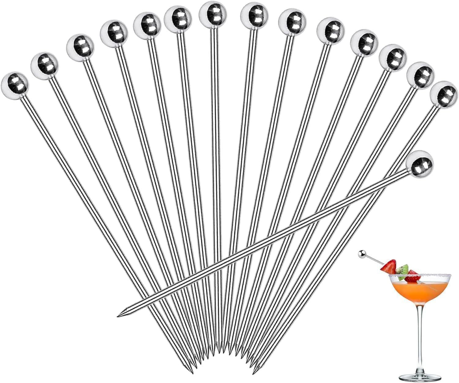 20 PCS Stainless Steel Toothpicks Silver