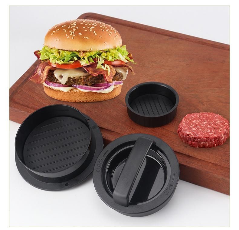 Hamburger Patty Press with 100 Pcs Silicone Paper, Color Box Packaging