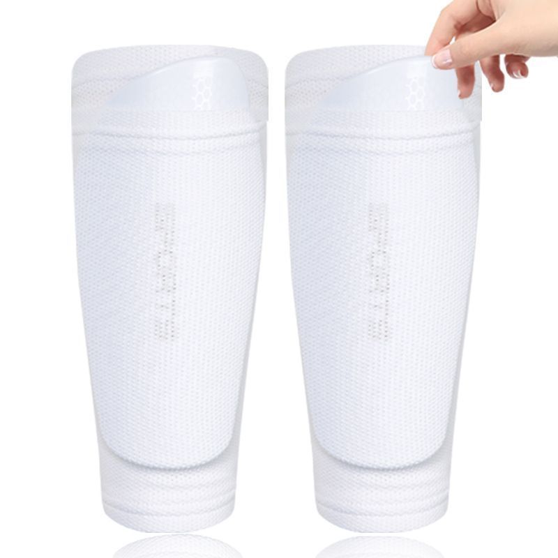 2 Pairs Soccer Shin Guard Sock Red Size M