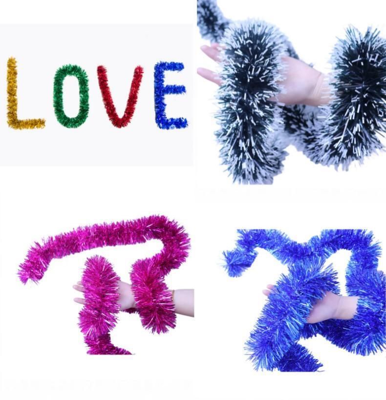 Thick Tinsel Garland 2M Party Decor Blue 5pcs