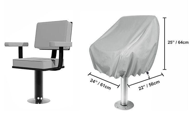 Waterproof Black Small Boat Captain Seat Cover