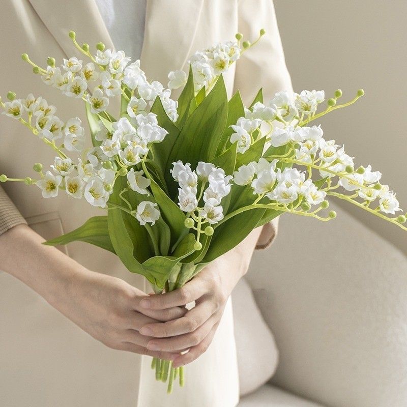 Artificial Purple Lily of The Valley, Dreamy Decor, 3 Pack