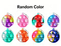 8pk 5cm Round Pop It Fidget Keychain
