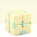 1pk Pastel Yellow Infinity Cube Fidget Toy Gift Box