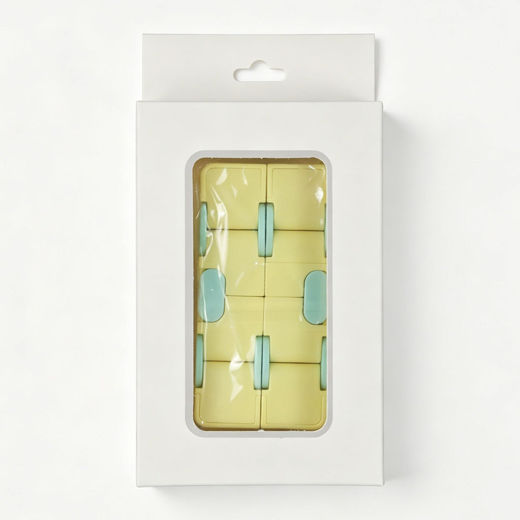 2pk Pastel Yellow Macaron Infinity Fidget Cube