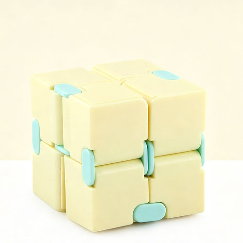 2pk Pastel Green & Yellow Infinity Fidget Cube