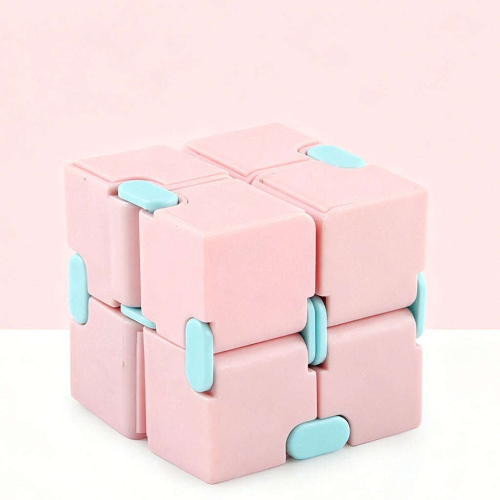 2pk Pastel Yellow & Pink Infinity Fidget Cube