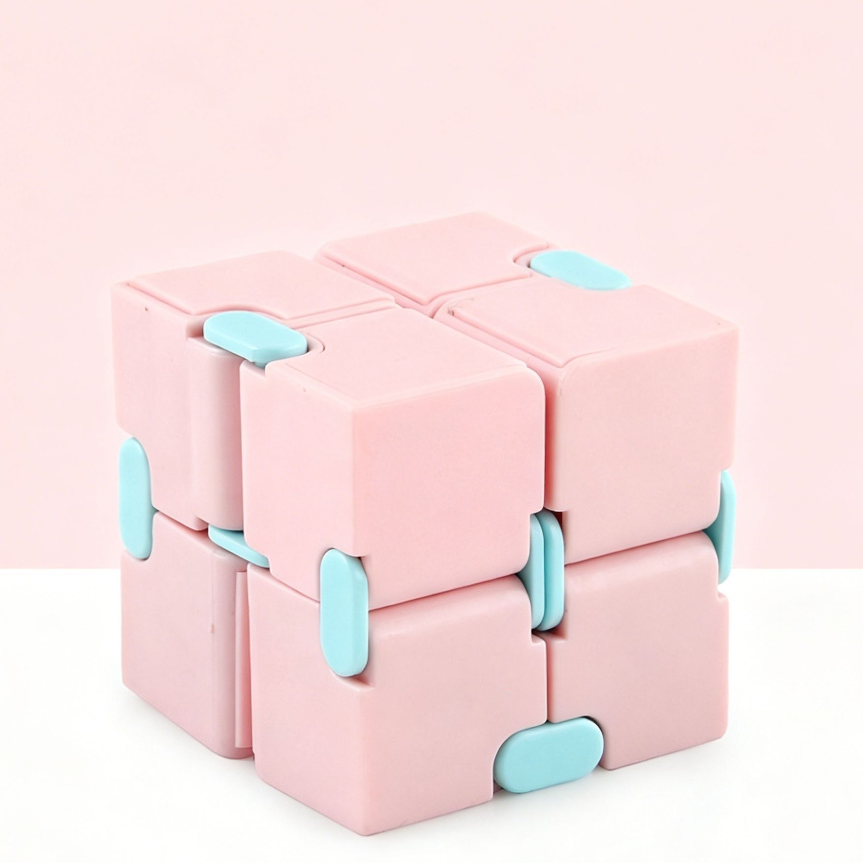 2pk Pastel Yellow & Pink Infinity Fidget Cube