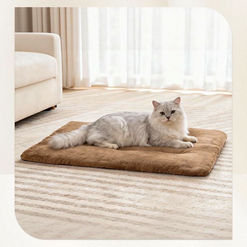 Khaki Self Heating Pet Pad S Size 36*50cm Warm Dog Cat Mat