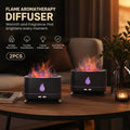 2 Pack USB Flame Diffuser, Black RGB Light, Hamper Gift