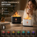 2 Pack USB Flame Diffuser, White & Black RGB Light Pair