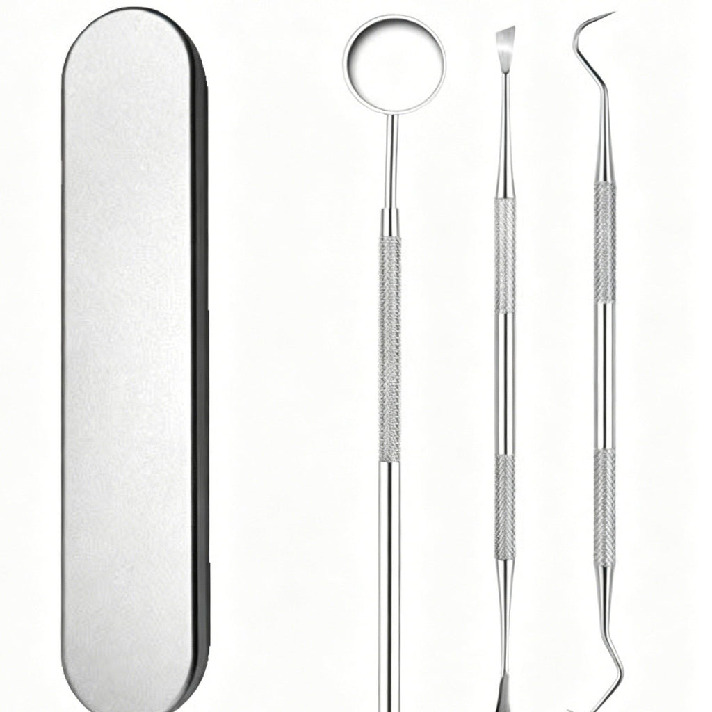 3pcs Style B Dental Tools Kit Mouth Mirror Tweezer Probe