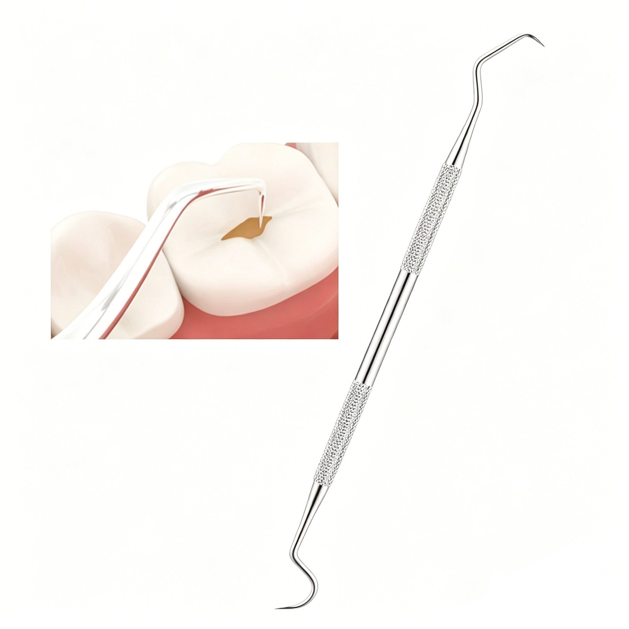 3pcs Style C Dental Tools Kit Scaler Double End Probe