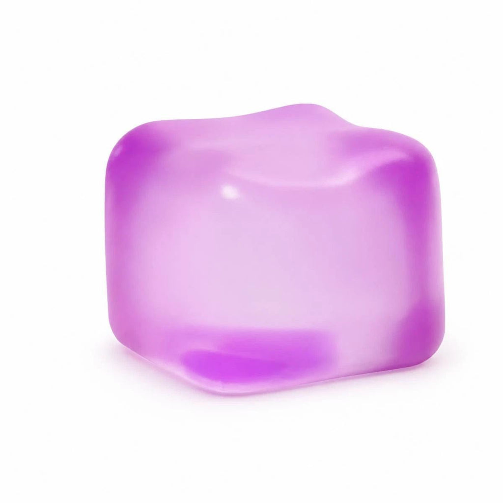 Slow-Rise Ice Cube Squishy Stress Toy (Purple)