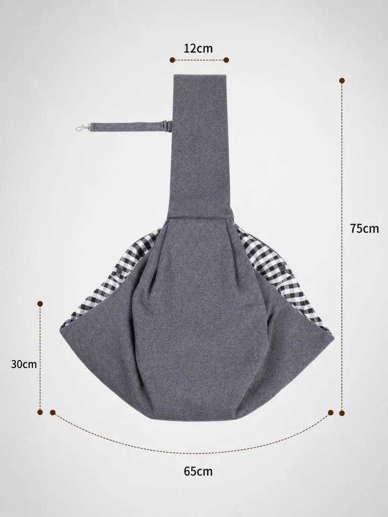 Breathable Cat Carrier Up To 16.5lbs, Charcoal Grey With Phone Pocket, Slim Minimalist Carry Bag