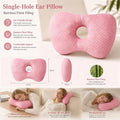 Big Size Pressure Relief Ear Pillow 47x32x10, Pink, Thoughtful Gift For Long Hours Rest