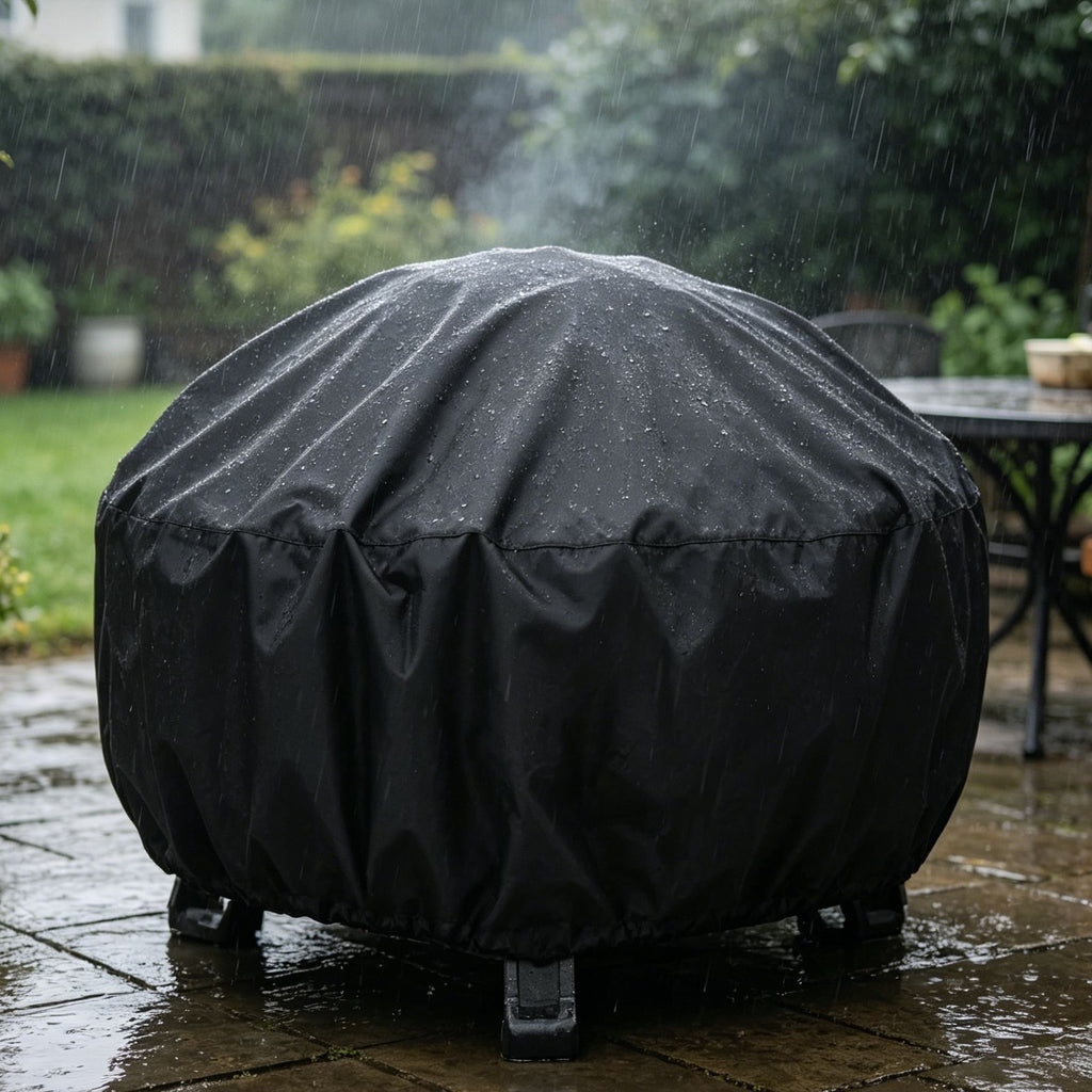 Durable Waterproof Fire Pit Cover Black 85x40cm