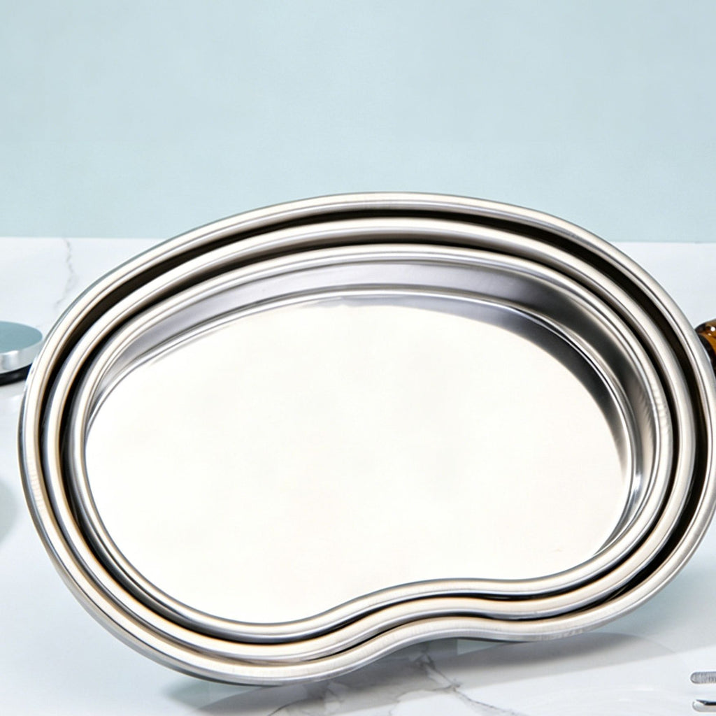 Small Curved Tray 304 Stainless Steel 2pcs