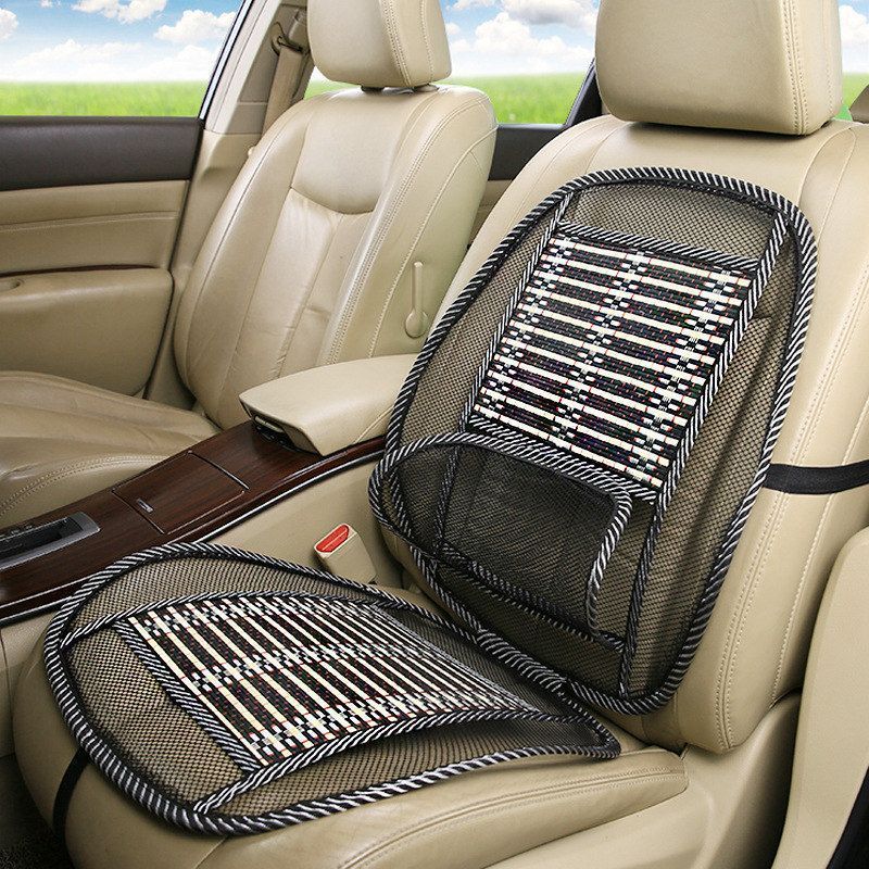Car Bamboo Wire Cooling Seat Cushion with Backrest 2pc