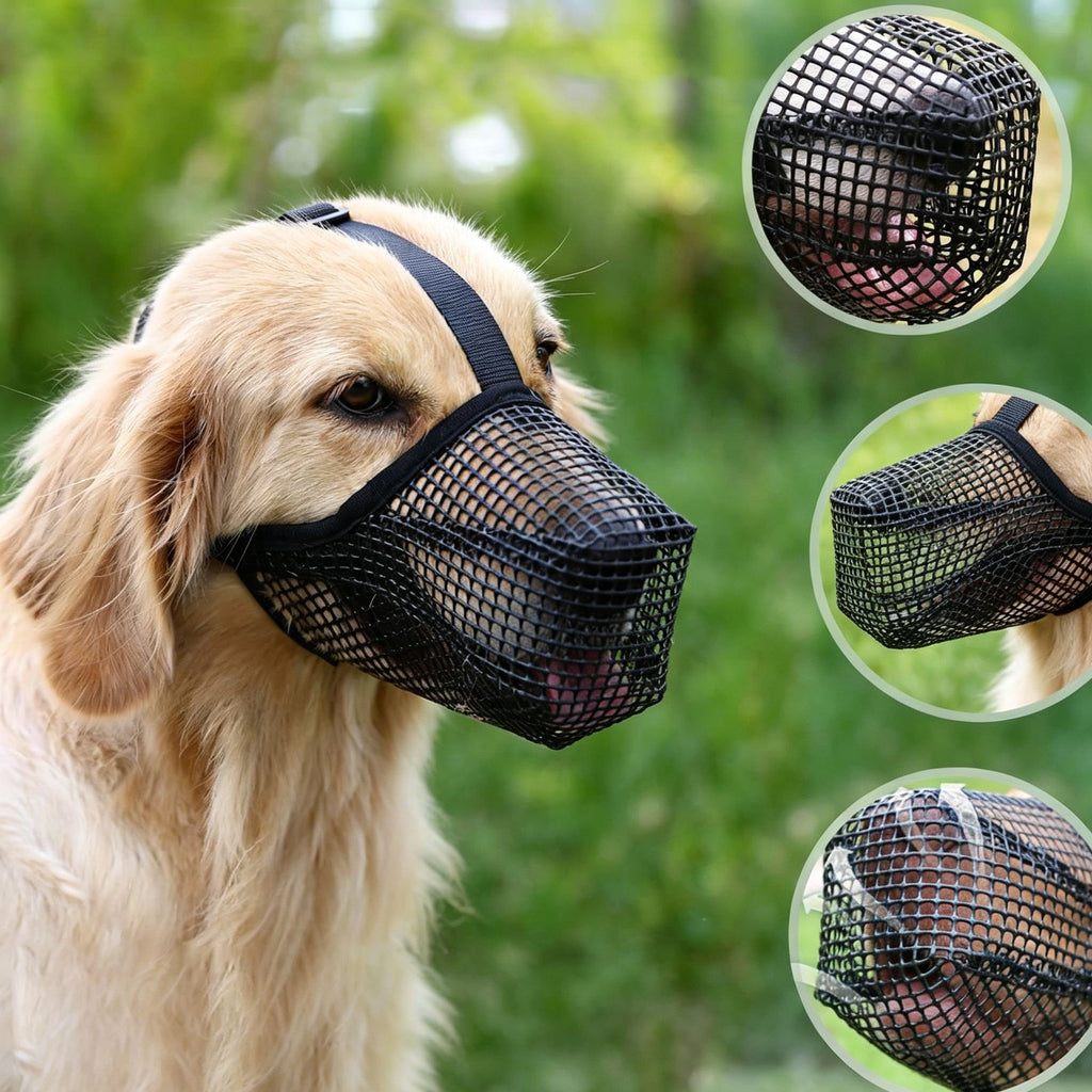 Grey Mesh Dog Muzzle S 2pcs, Drinkable
