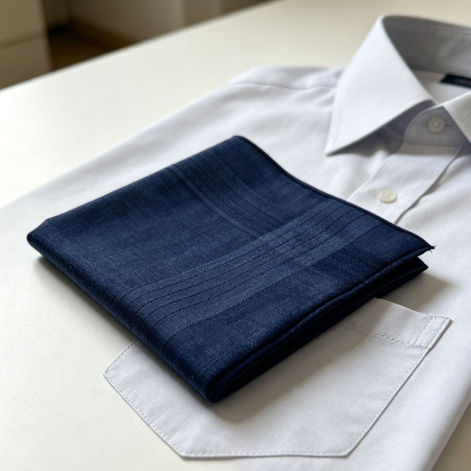 Solid Striped Men Suit Pocket Square Handkerchief 5pcs