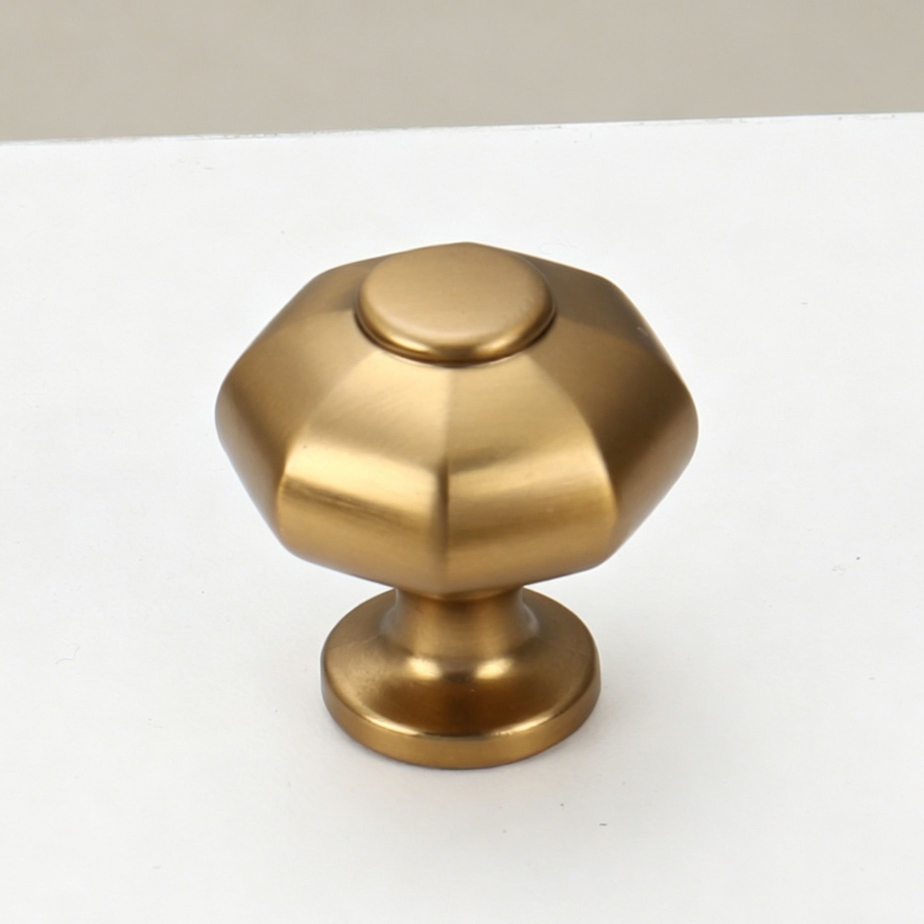 28mm Single Hole Octagonal Cabinet Knob 2pcs