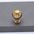 Vertical Groove Pumpkin Ball Single Hole Knob 4pcs