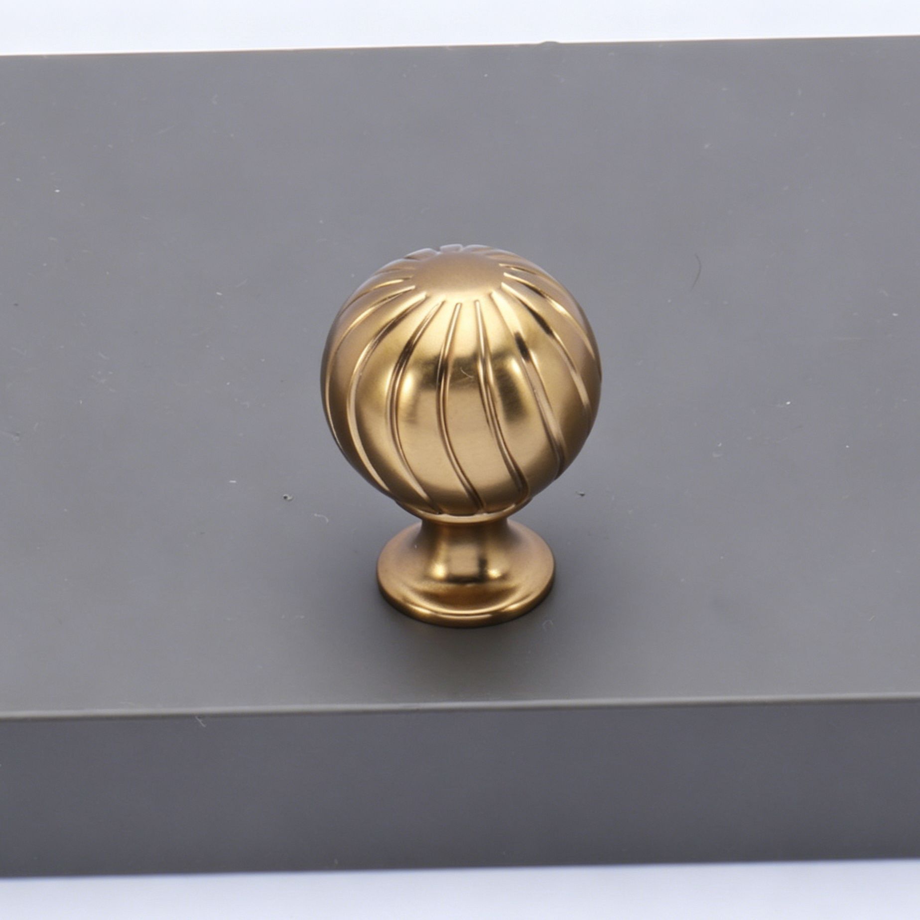 Vertical Groove Pumpkin Ball Single Hole Knob 4pcs