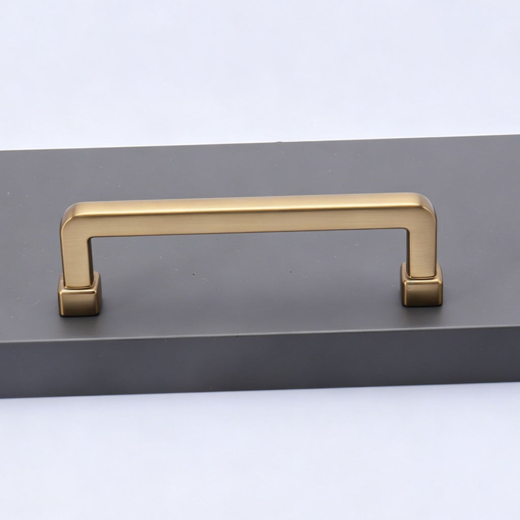 96mm Hole Spacing Square Straight Cabinet Pull 4pcs