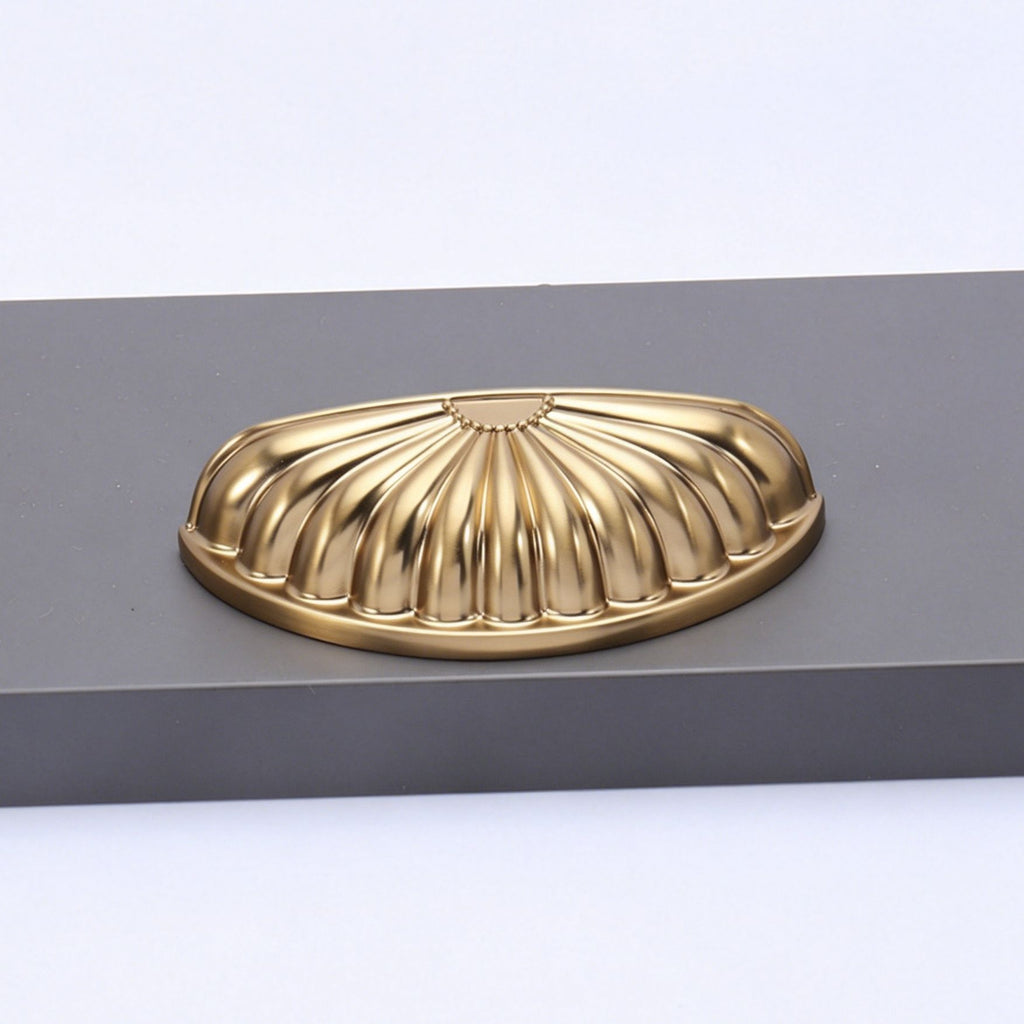 76mm Hole Spacing Shell Fan Cabinet Pull 6pcs