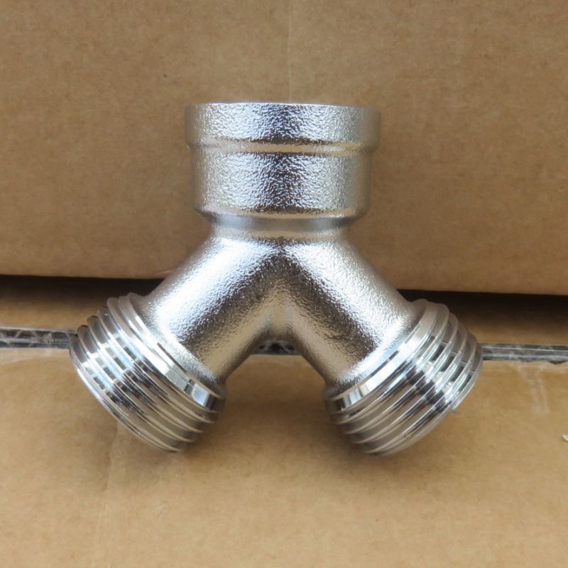 3/4" Electroplated Brass Male Female Tee Fitting Farm Sprayer Connector 1pcs