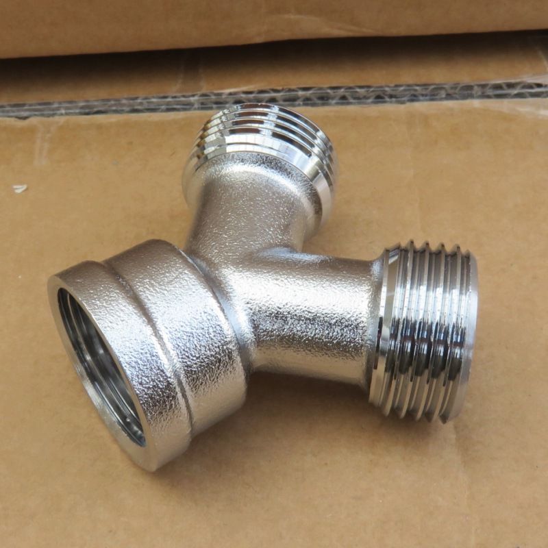 3/4" Electroplated Brass Male Female Tee Fitting Farm Sprayer Connector 1pcs