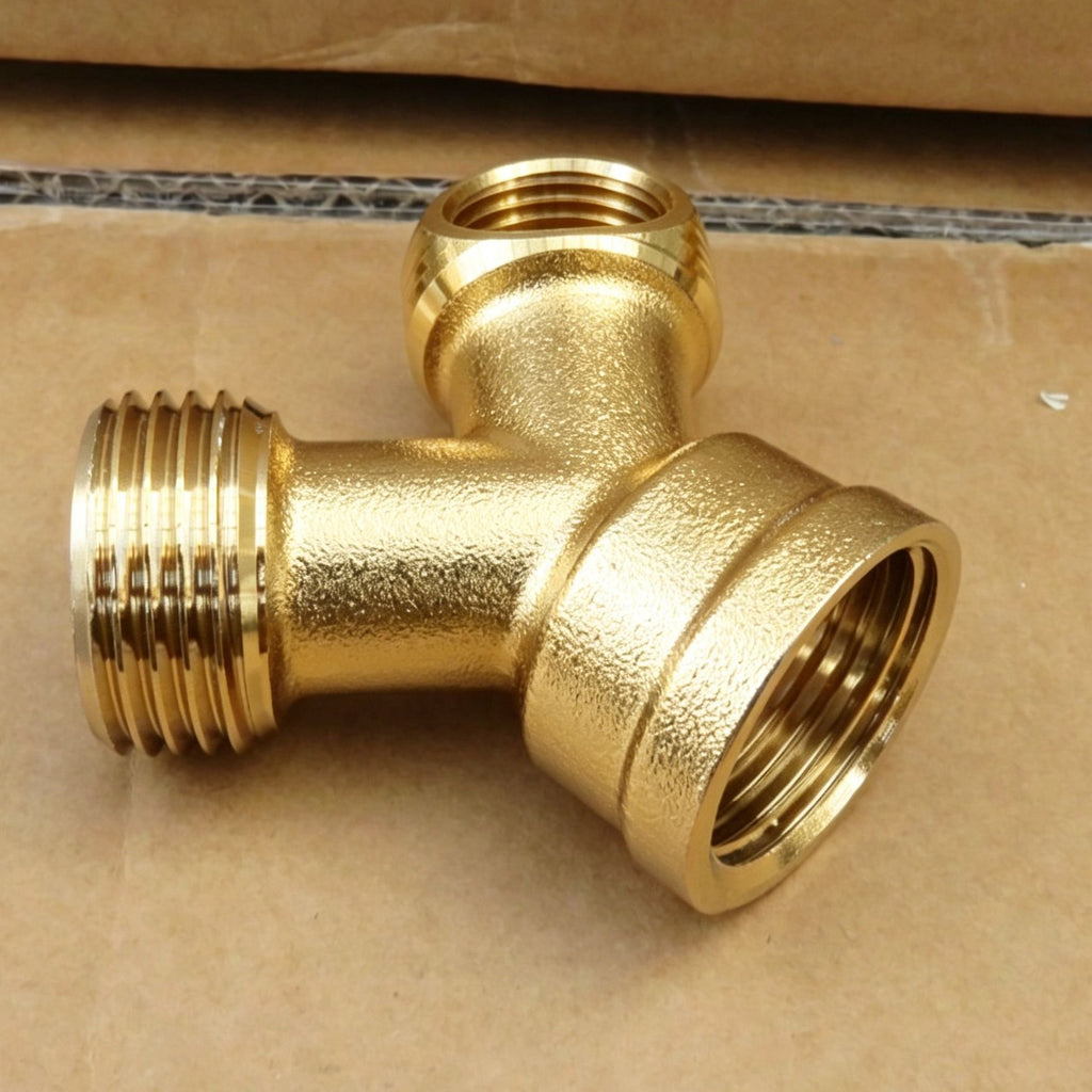 3/4" Brass Tee Joint Adapter For Sprayer & Dishwasher 4pcs