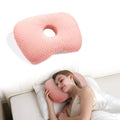 Pink Checker Side Sleep Ear Cushion, No Pressure On Earrings