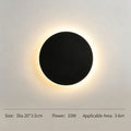 20CM Black Regular Eclipse LED Wall Light Stepless Dimming