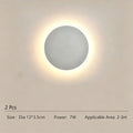 13CM White Regular Eclipse Wall Light 2Pcs Stepless Dimming