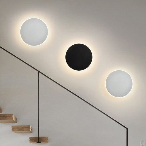 13CM Black Touch Eclipse Wall Light 2Pcs Stepless Dimming