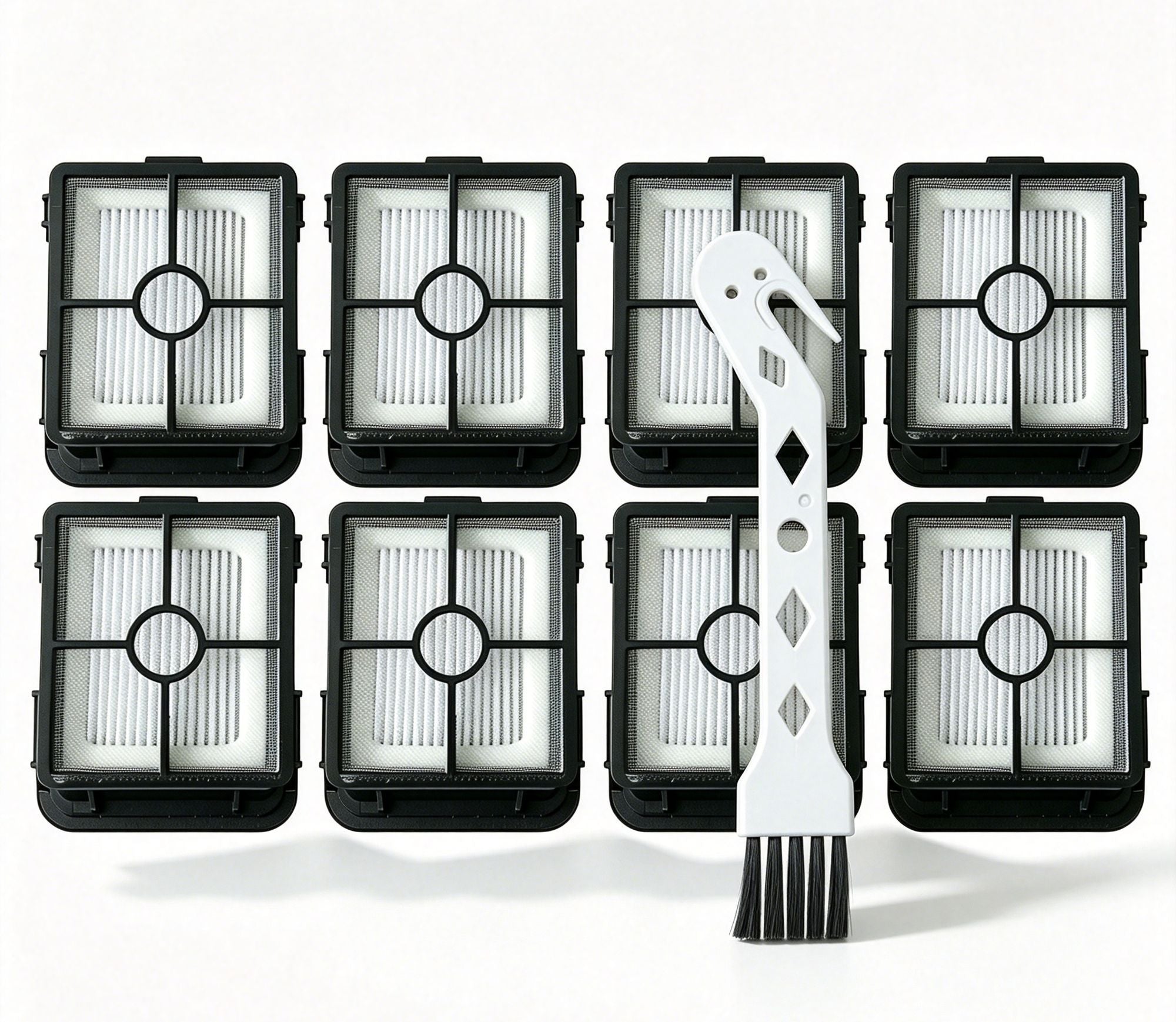 8 Filters + 1 White Cleaning Brush For Bissell 2554A