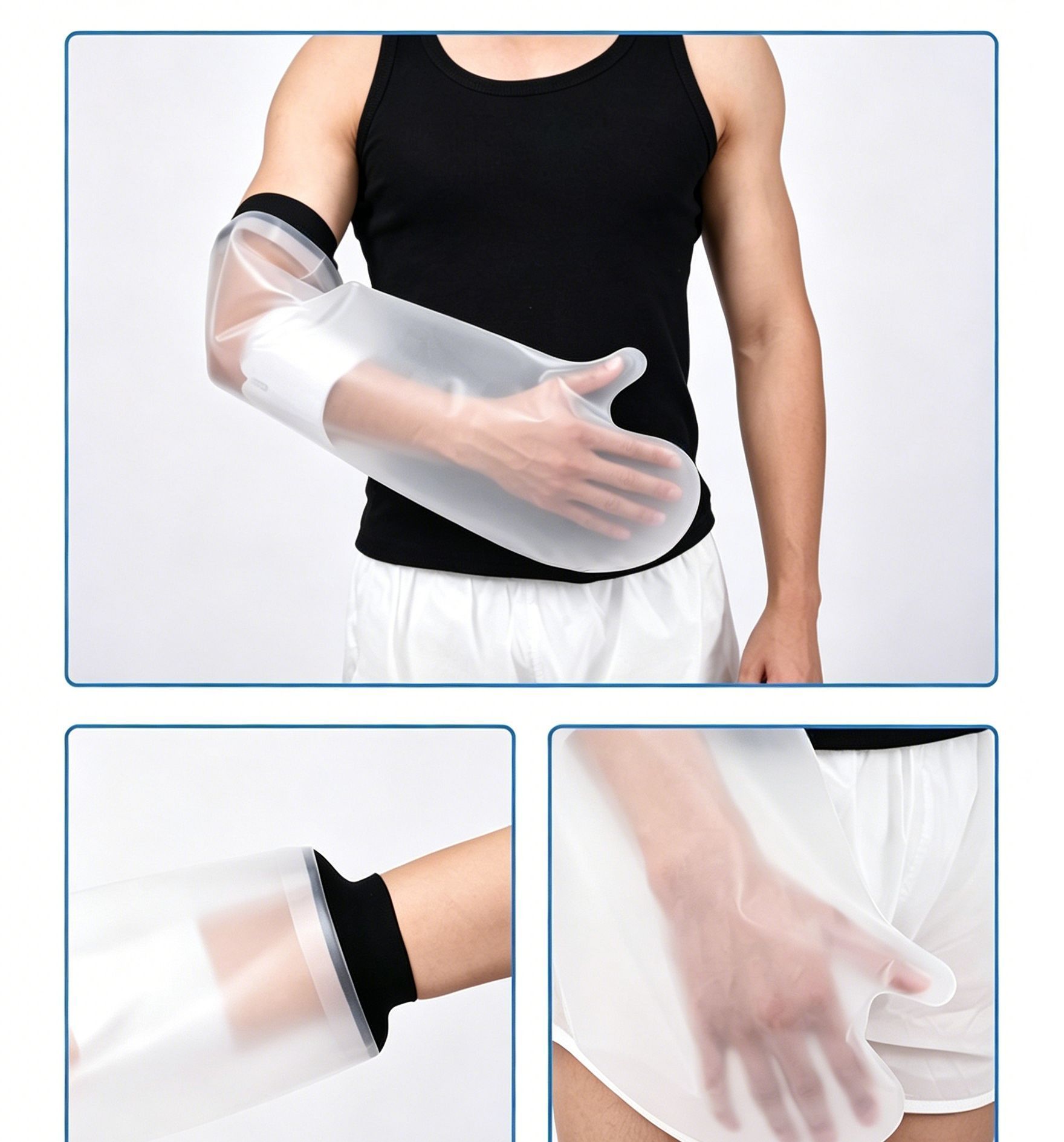Adult Elbow Wound Waterproof Sleeve 2Pcs