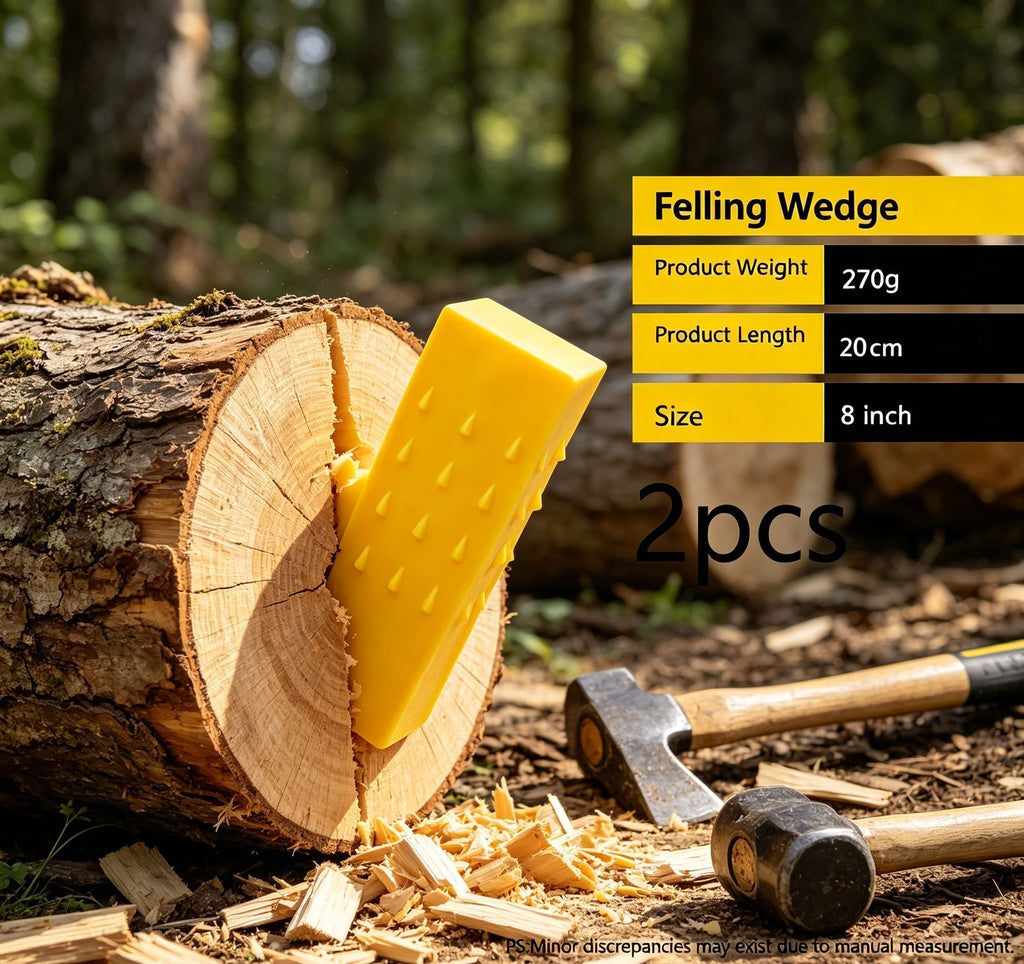 8 Inch Plastic Timber Cutting Wedges 2Pcs Outdoor Tree Work Accessory