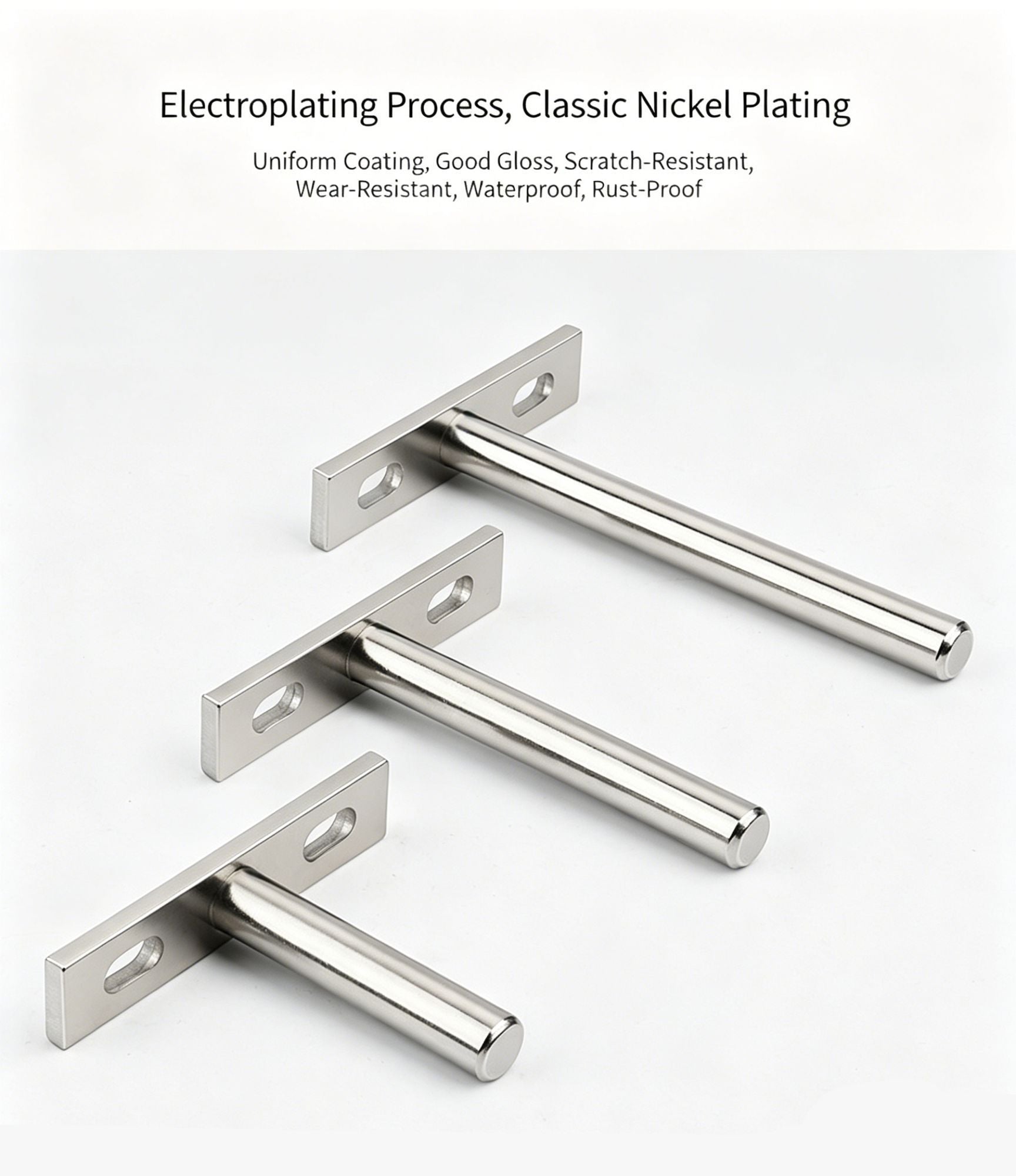 5" Color Zinc Hidden T Bracket 2Pcs w/ 5x60&5x80 Screws