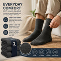 Dark Grey Wool Lined Thermal Socks Unisex Thick Terry Winter Socks 3 Pairs
