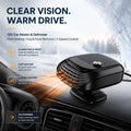 12V Black Portable Car Heater Fast Warm In-Car Heating Device