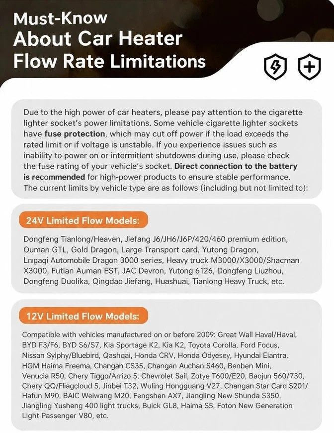 12V Black Gold Car Heater Fast Warm Windshield Defroster