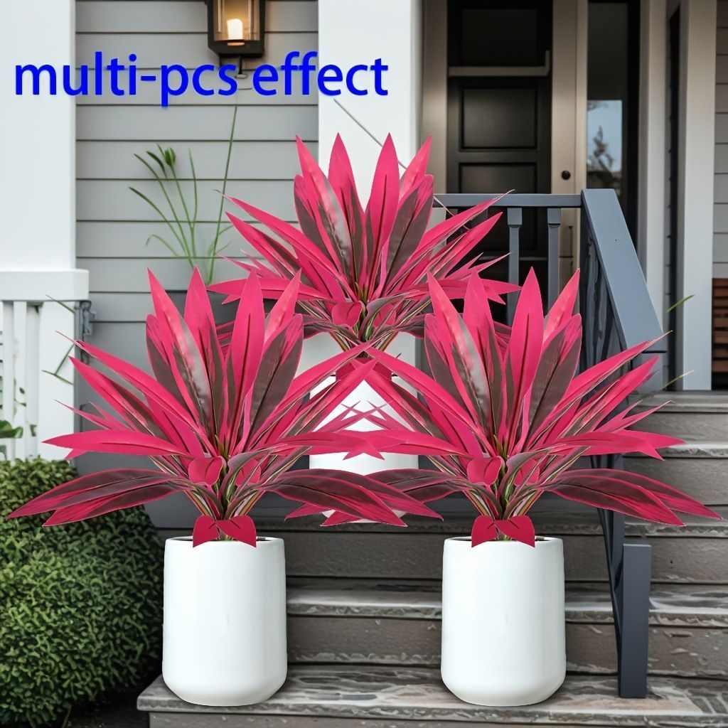 Purple Faux Brazil Wood Dracaena Fragrans House Plant 8 Pack